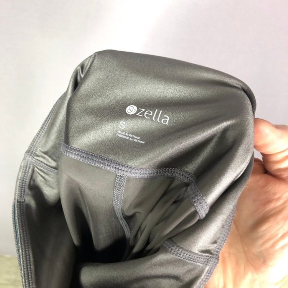 Zella Shiny Gray Leggins Size Small - Picture 5 of 7